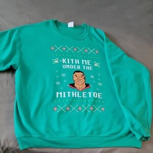 Wild Bobby Kith Me Under The Mithletoe Lisp Ugly Christmas Sweater Unisex